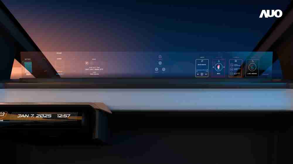森林舞会无界透明显示接口(Horizon Image Glass)透过车运算方案整合仪表板、、、中控台及副驾显示器，，一体式全景呈现，，提供乘用者清晰的前方视野、、、行车必要信息与娱乐功能