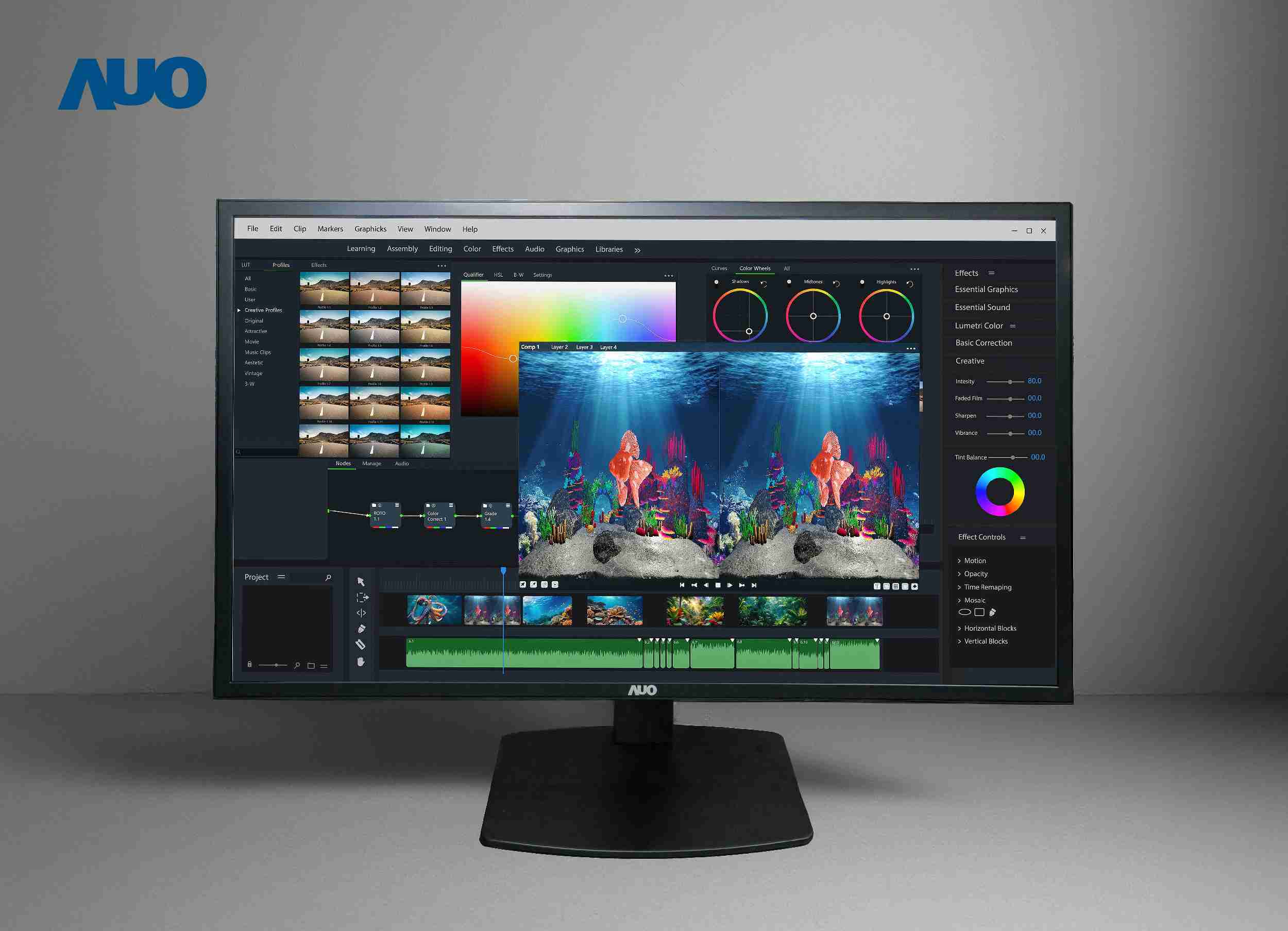 森林舞会开发32吋2D/3D专业桌上型显示器，，，拥有8K4K超高分辨率，，，并以低串扰算法优化3D显示效果，，，搭载自动眼球追踪功能，，，，能实时调整3D图像，，，进行实时2D与3D无缝共存窗口，，，提供图像设计工作者突破二维接口的崭新工作氛围与效率